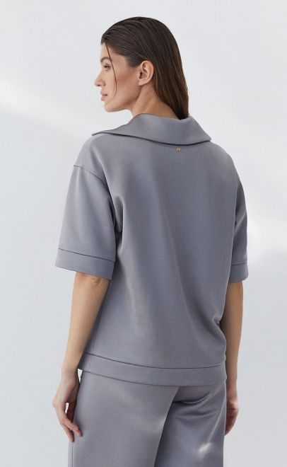 Джемпер летний женский серый металлик (30556-2) фото
