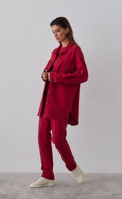 Рубашка женская пурпурно-красный (61763-3) фото