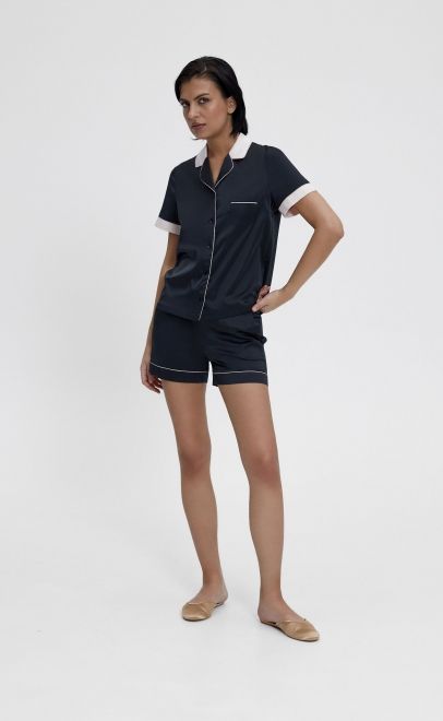 Пижама с шортами чёрный (60584) фото