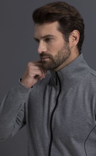 Толстовка домашняя мужская серый меланж (30469-2) фото