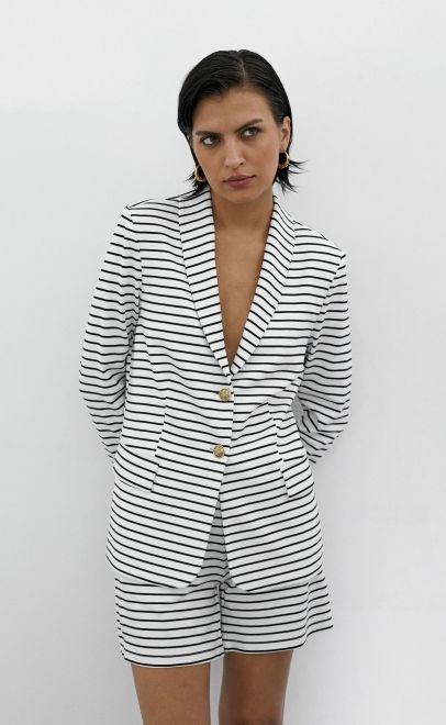 Жакет женский чёрно-белая (30544) фото