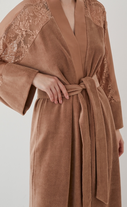 Халат домашний бежевый (20473-2) фото