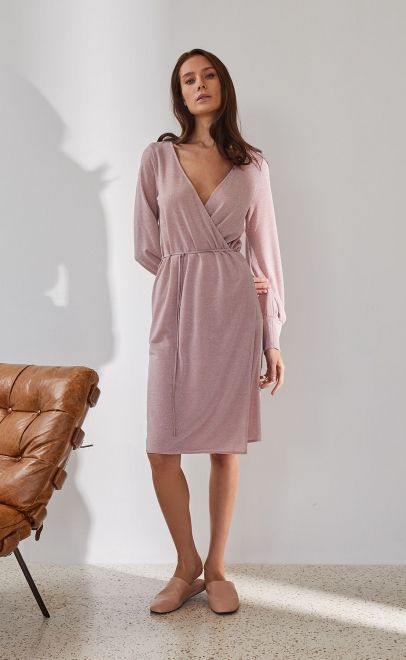Платье домашнее розовый (51977-3) фото
