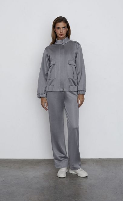 Брюки летние женские серый металлик (30557-2) фото