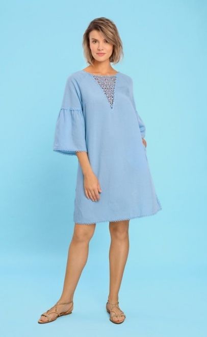 Туника-платье с кружевом  (61356-3) фото