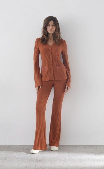 Брюки женские терракотовый (30494-1) фото