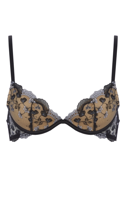 Бюстгальтер с кружевной чашкой чёрный (L37-200) фото