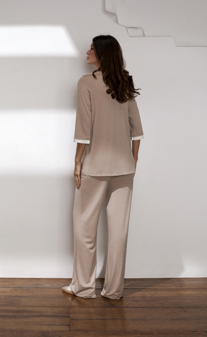 Пижама с брюками из вискозы с кружевом  (51840-2+51888-2) фото