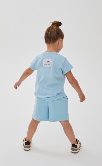 Шорты для девочки голубой (30449-2) фото