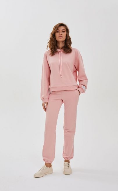 Толстовка женская с капюшоном розовый (30417-3) фото