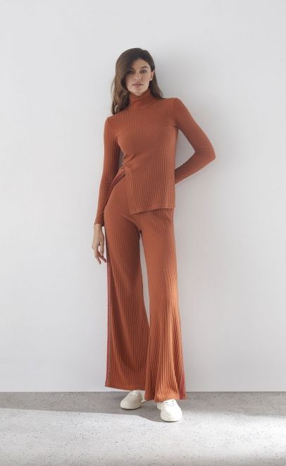 Брюки женские терракотовый (30495-1) фото