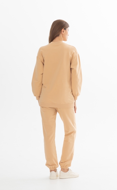 Толстовка женская удлинённая пшеничный (30419-4) фото