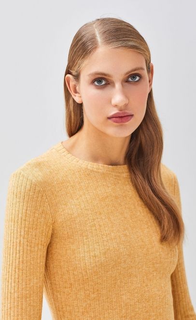 Лонгслив женский бледно-золотой (51991-1) фото