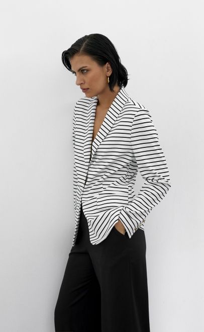 Жакет женский чёрно-белая (30544) фото