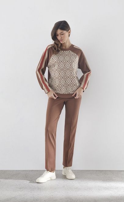 Брюки женские коричневый (30506-1) фото