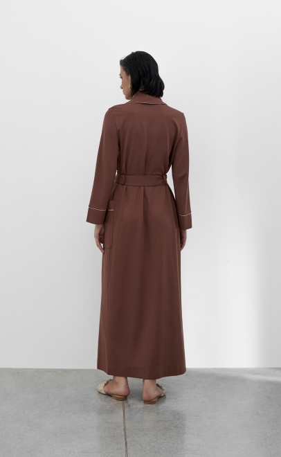 Халат домашний женский коричневый (30507-1) фото