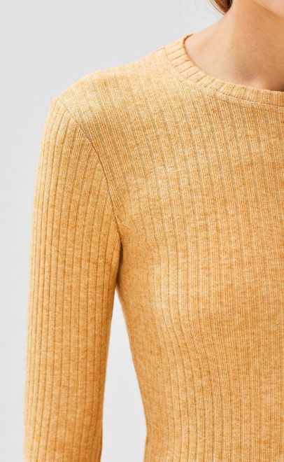 Лонгслив женский бледно-золотой (51991-1) фото