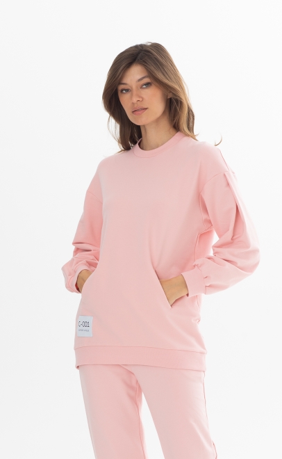 laete Толстовка женская удлинённая розовый (30419-3) фото