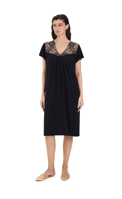 Сорочка женская из вискозы чёрный (51238-6) фото