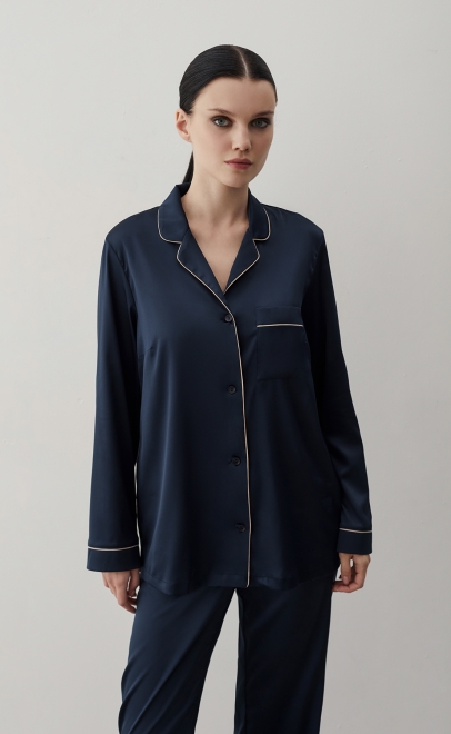 Пижама с брюками женская полуночный синий (61889-3) фото