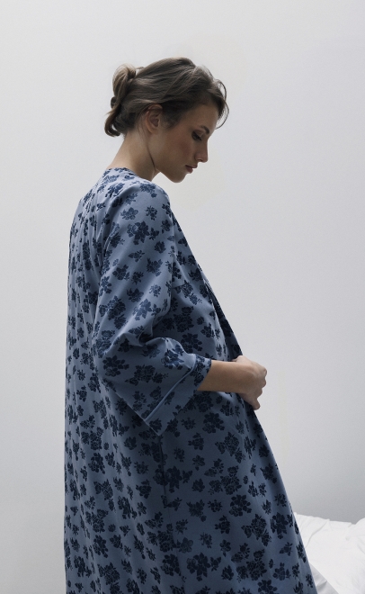Халат домашний женский синий (60641) фото