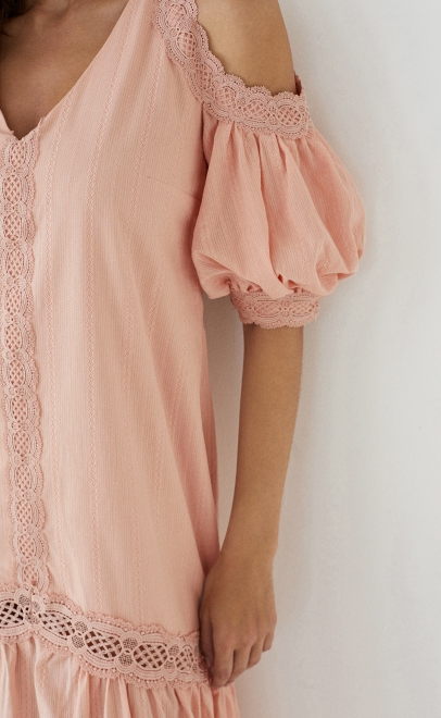 Платье женское пудренный (55479-2) фото