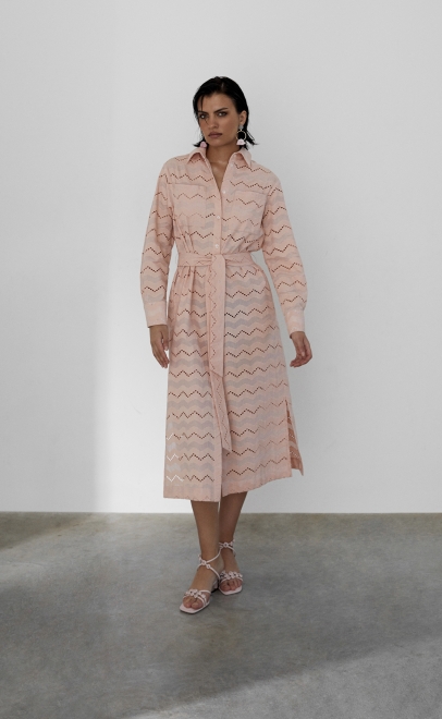 Платье женское пудренный (55483-2) фото