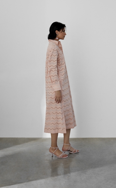 Платье женское пудренный (55483-2) фото