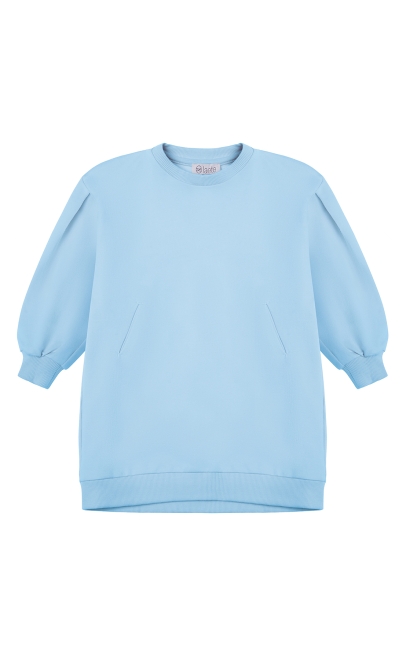 Толстовка для девочки голубой (30450-2) фото