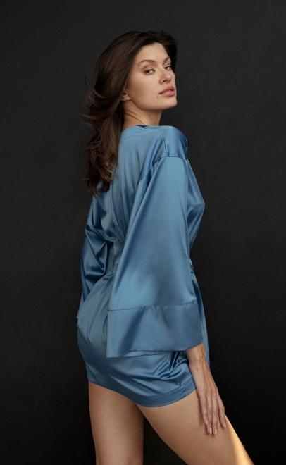 Халат домашний женский голубой (61918) фото