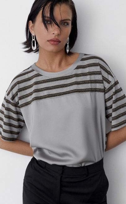 Топ женский светло-серый (56497-2) фото