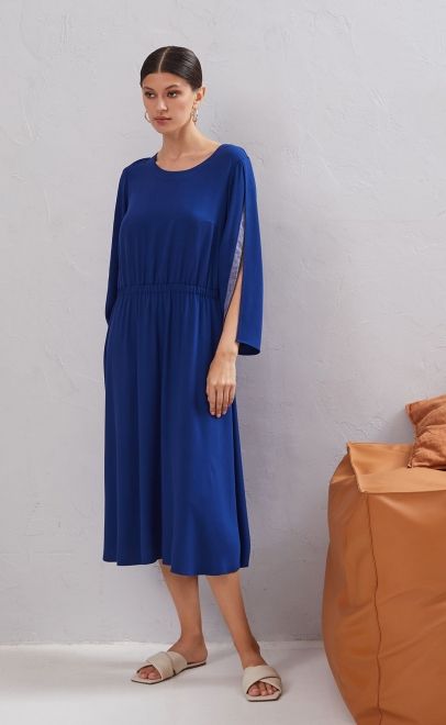 Платье летнее женское синий (61684) фото