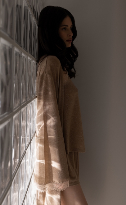 Халат домашний женский золотой (52163) фото