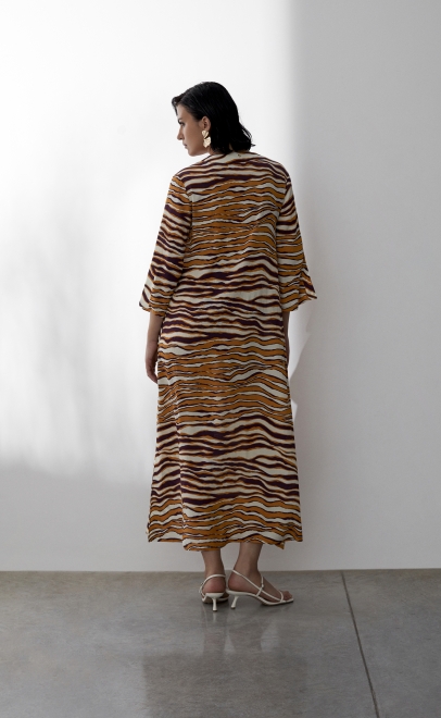 Платье женское оранжево-бордовый (61950-1) фото