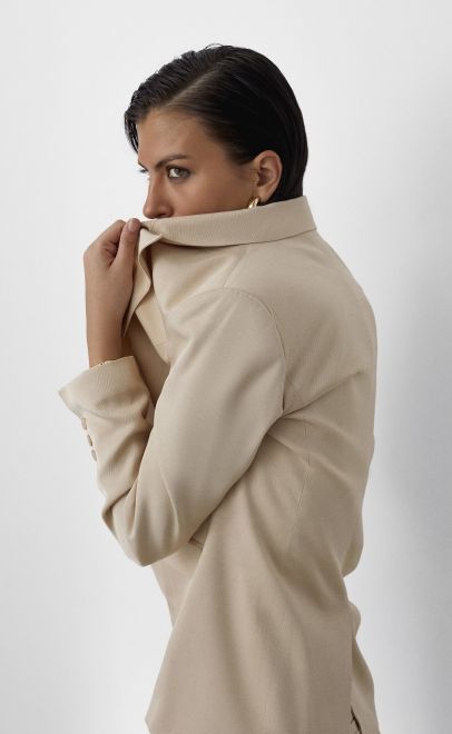 Жакет женский бежевый (61870-2) фото