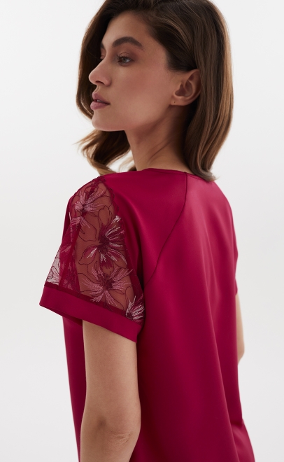 Пижама с шортами вишневый (60560-2) фото