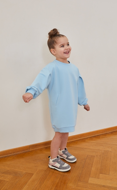 Толстовка для девочки голубой (30450-2) фото