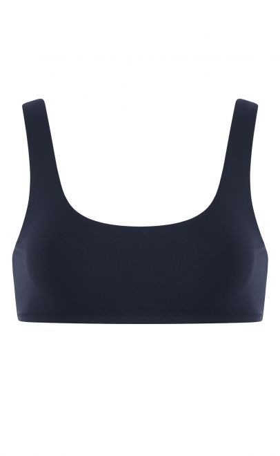 Верх купальника-лиф майка, укороченный, без застежки и съемным вкладышем тёмно-синий (212056L) фото