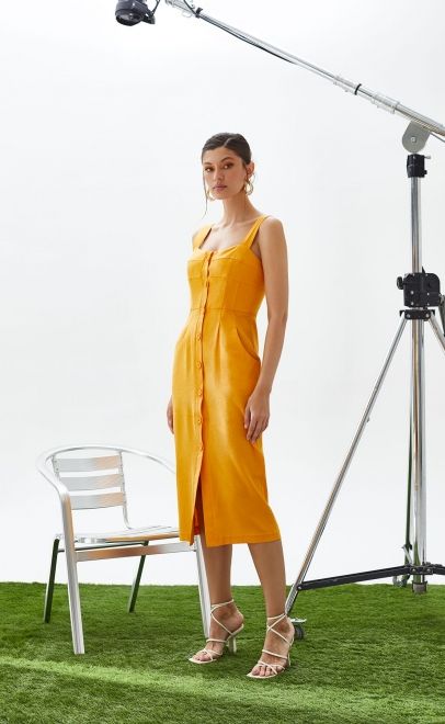 Платье летнее женское оранжевый (61780-9) фото