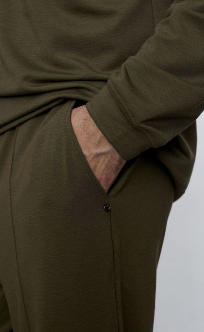 Брюки мужские  оливково-зелёный (30584-1) фото