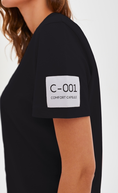 Футболка женская из хлопка  (55379-5) фото