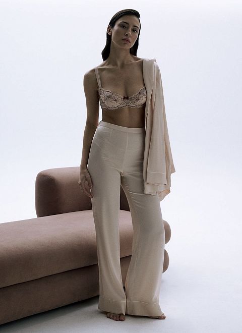 Пижама с брюками из вискозы фото