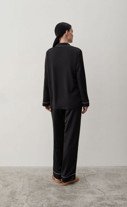 Пижама с брюками женская чёрный (61889-1) фото