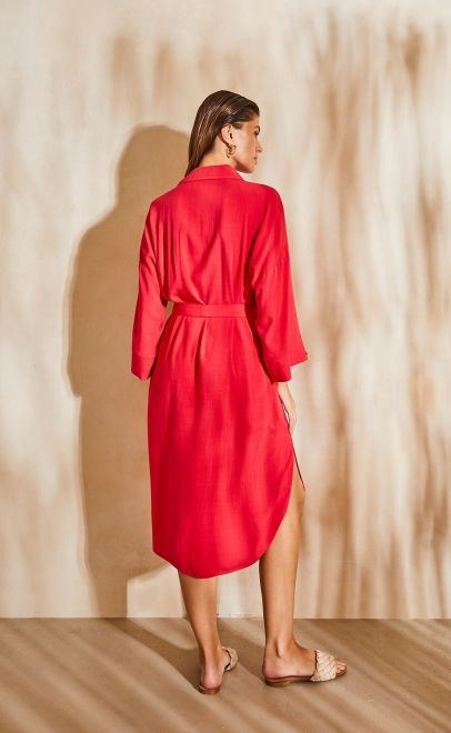 Платье летнее женское красный (55418-1) фото