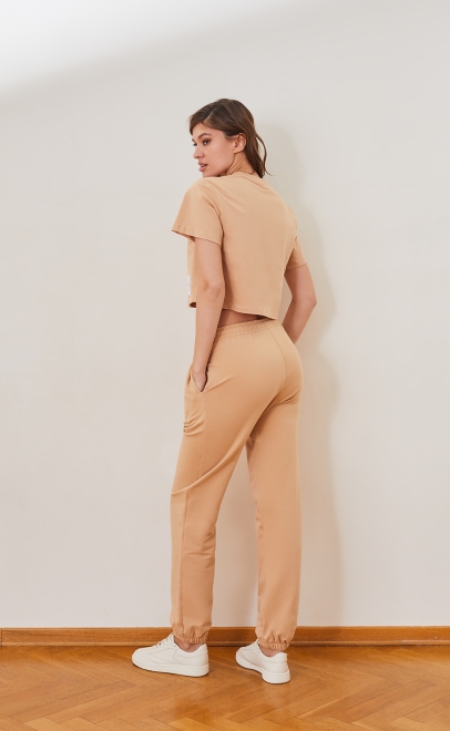 Футболка женская из хлопка пшеничный (55380-4) фото