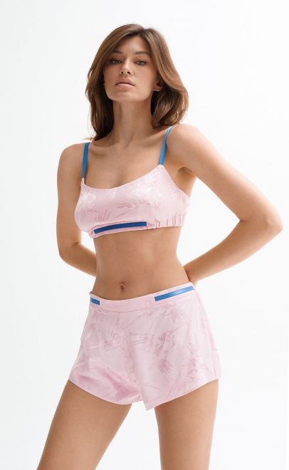 Шорты пижамные женские розовый жаккард (56450) фото