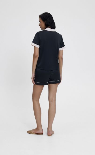 Пижама с шортами чёрный (60584) фото