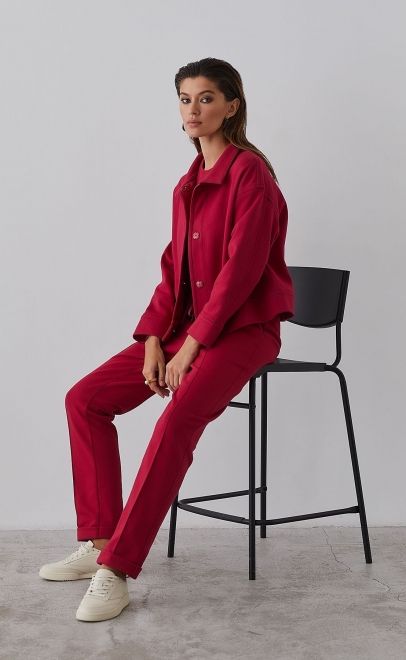 Жакет женский пурпурно-красный (61762-3) фото