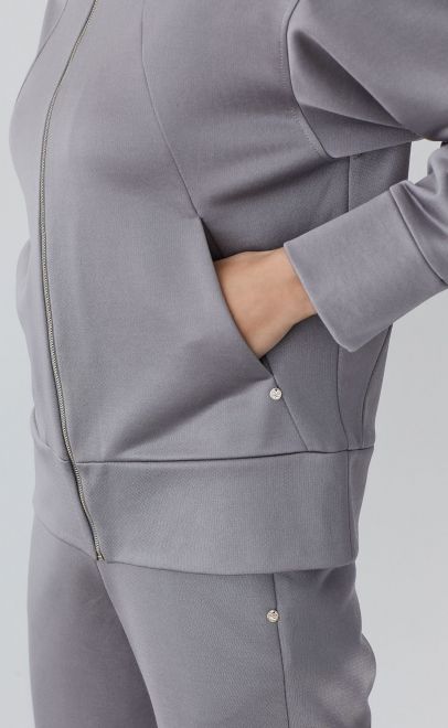 Толстовка летняя женская серый металлик (30555-2) фото