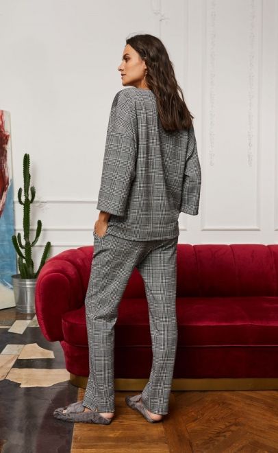 Блуза домашняя чёрно-белый (30352) фото